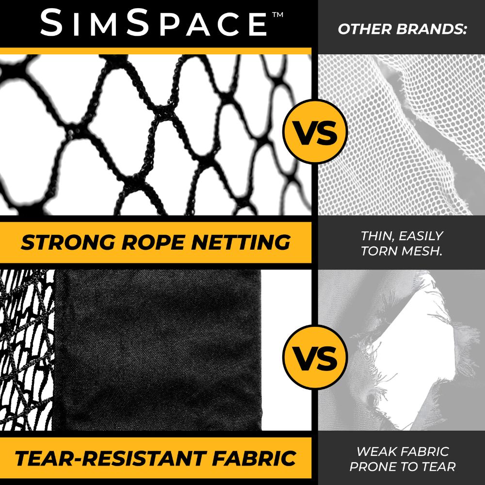 SimSpace Deluxe Golf Driving Wide Practice Net (3m x 2.5m)