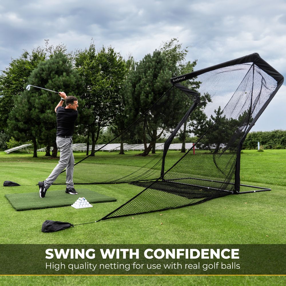 SimSpace Deluxe Golf Driving Wide Practice Net (3m x 2.5m)