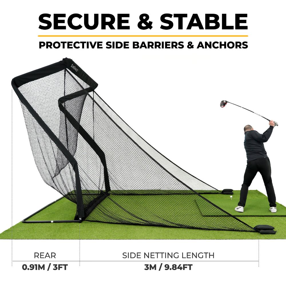 SimSpace Deluxe Golf Driving Wide Practice Net (3m x 2.5m)