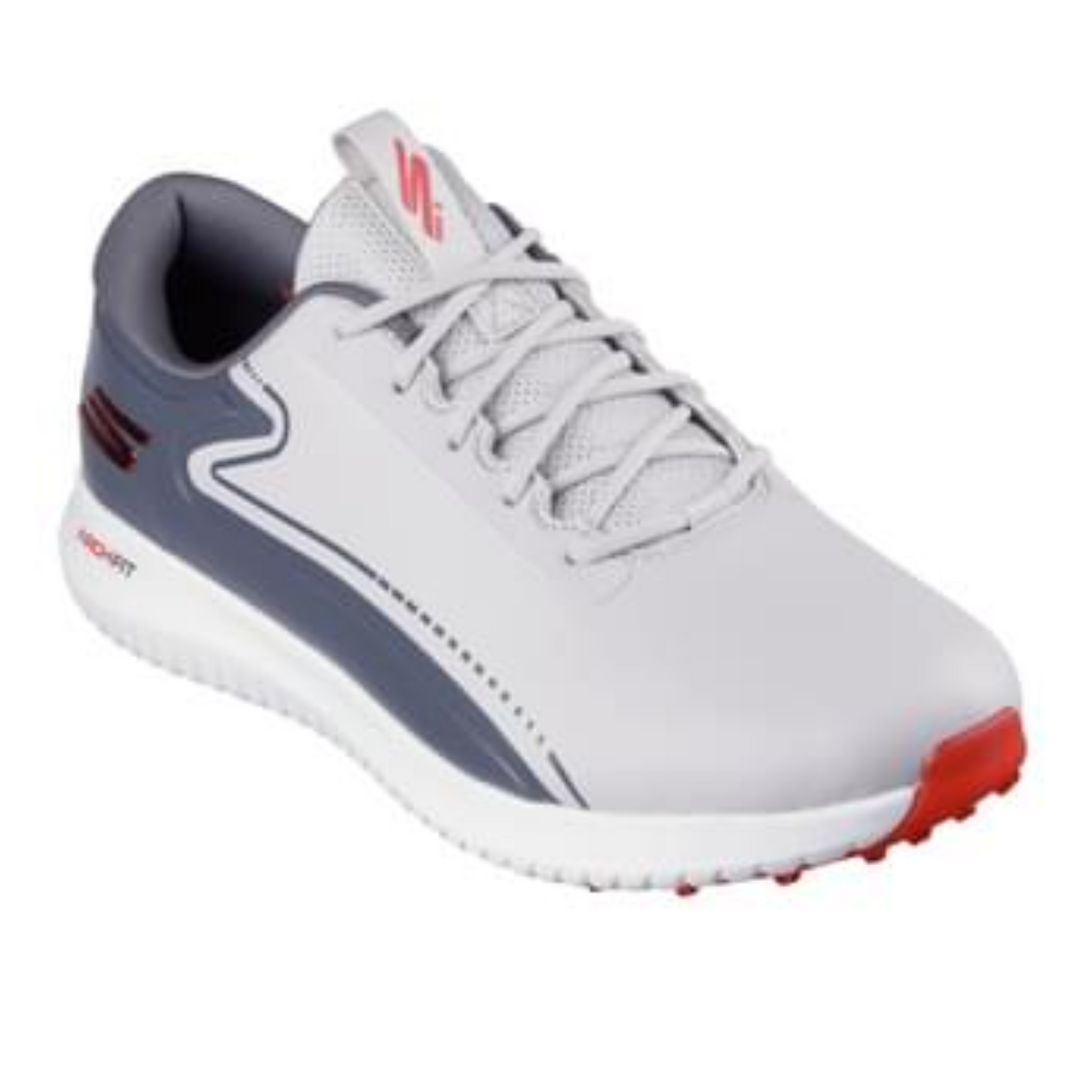 Skechers Go Golf Max 3 Spikeless Golf Shoes 214080 - White Grey Red   