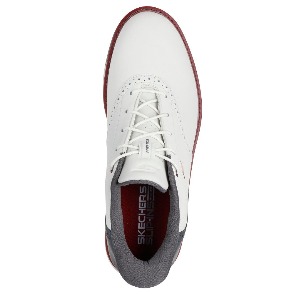 Skechers Prestige Spiked Golf Shoes 2026 - 214125 - Natural / Grey