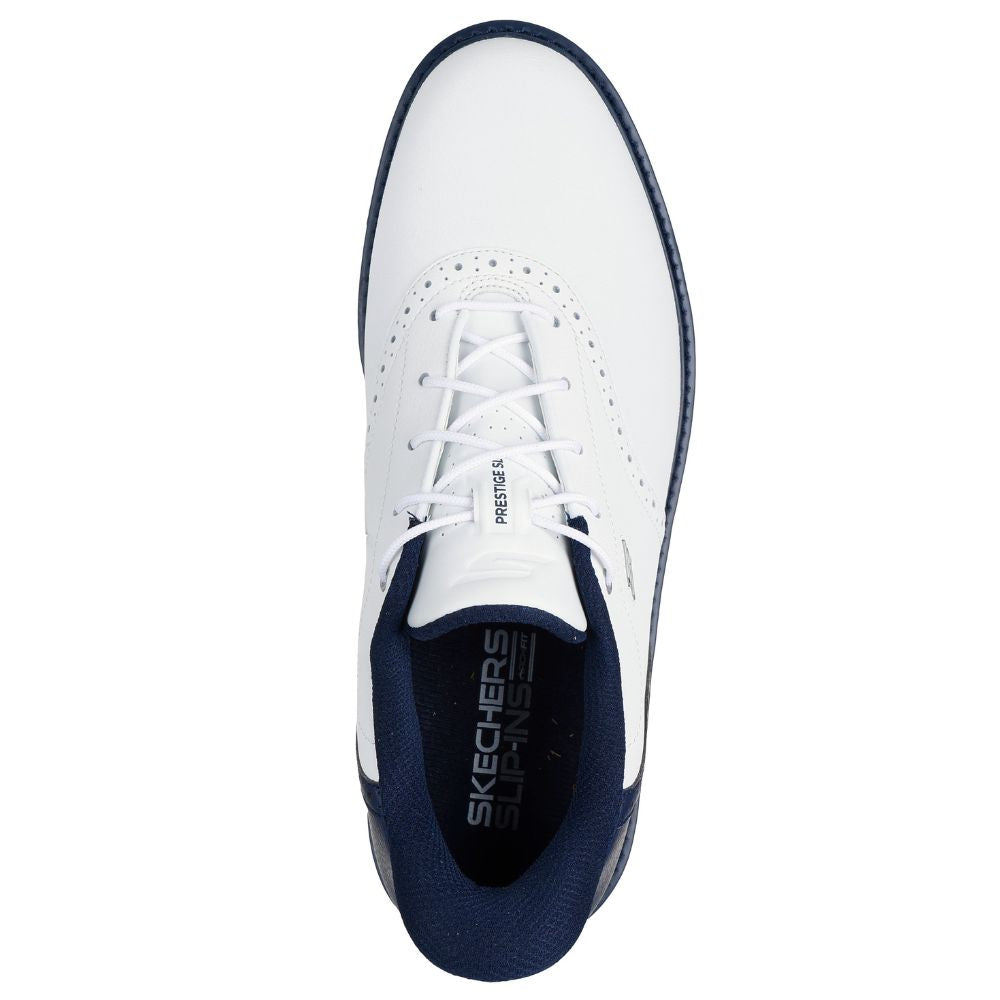 Skechers Prestige Spikeless Golf Shoes 2026 - 214126 - White / Navy
