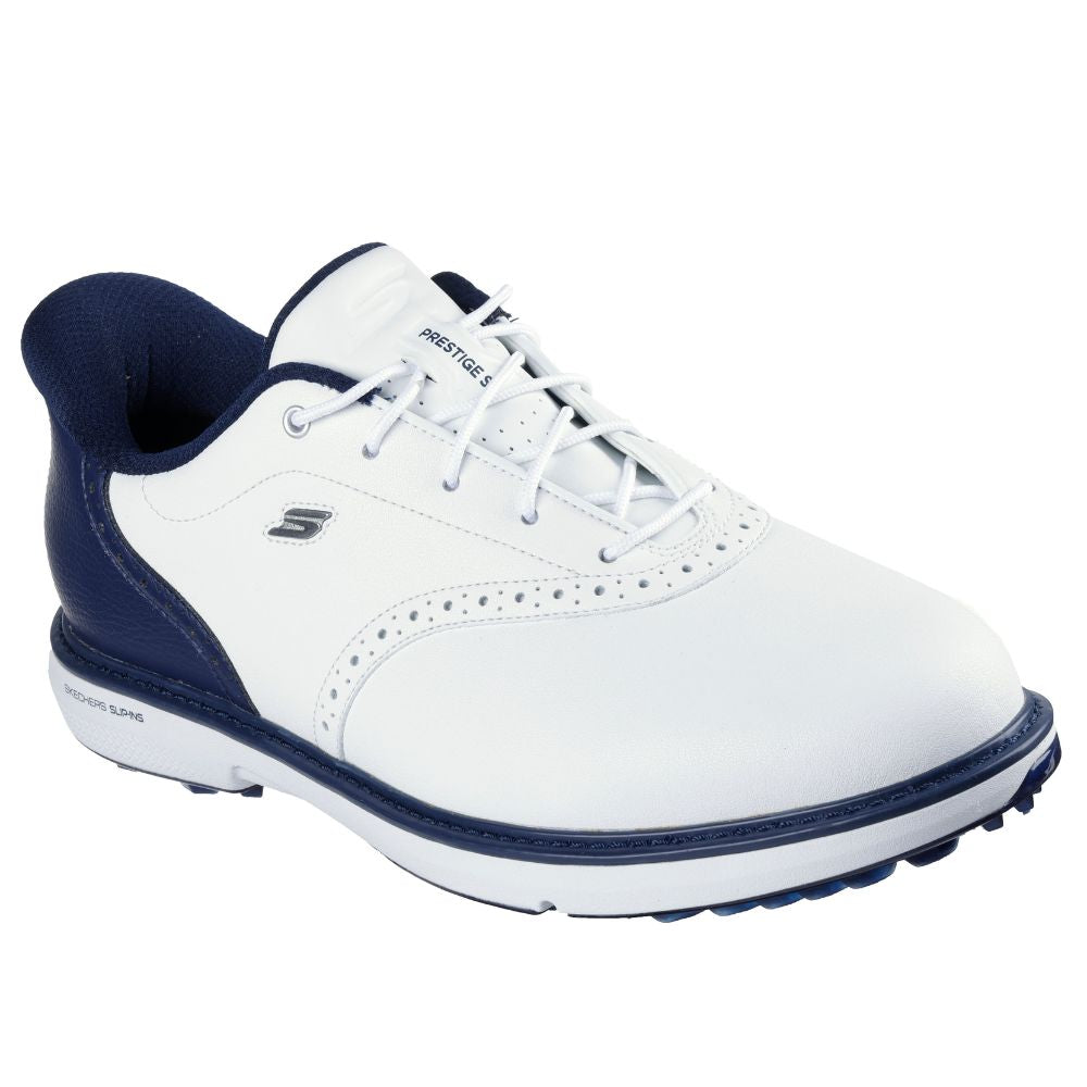 Skechers Prestige Spikeless Golf Shoes 2026 - 214126 - White / Navy