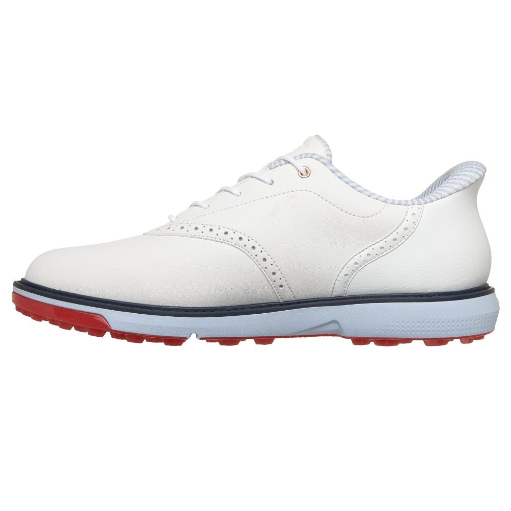 Skechers Prestige Spikeless Golf Shoes 2026 - 214126 - White / Navy / Red