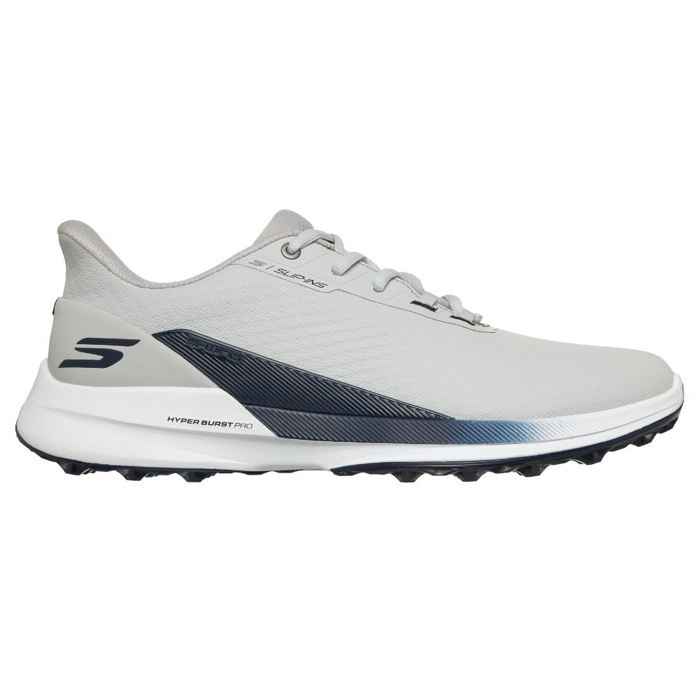 Skechers Pure Slip-In Spikeless Golf Shoes 2026 - 214147 - Grey / Navy Grey / Navy 7