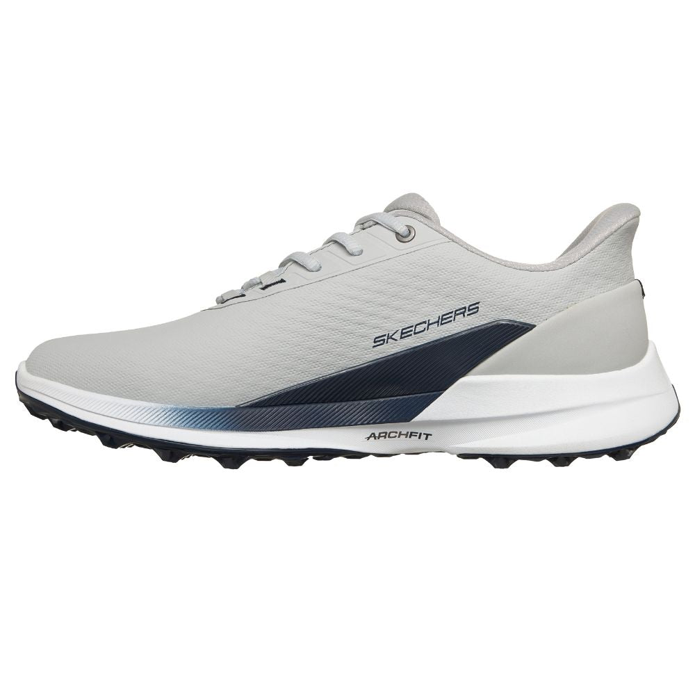 Skechers Pure Slip-In Spikeless Golf Shoes 2026 - 214147 - Grey / Navy