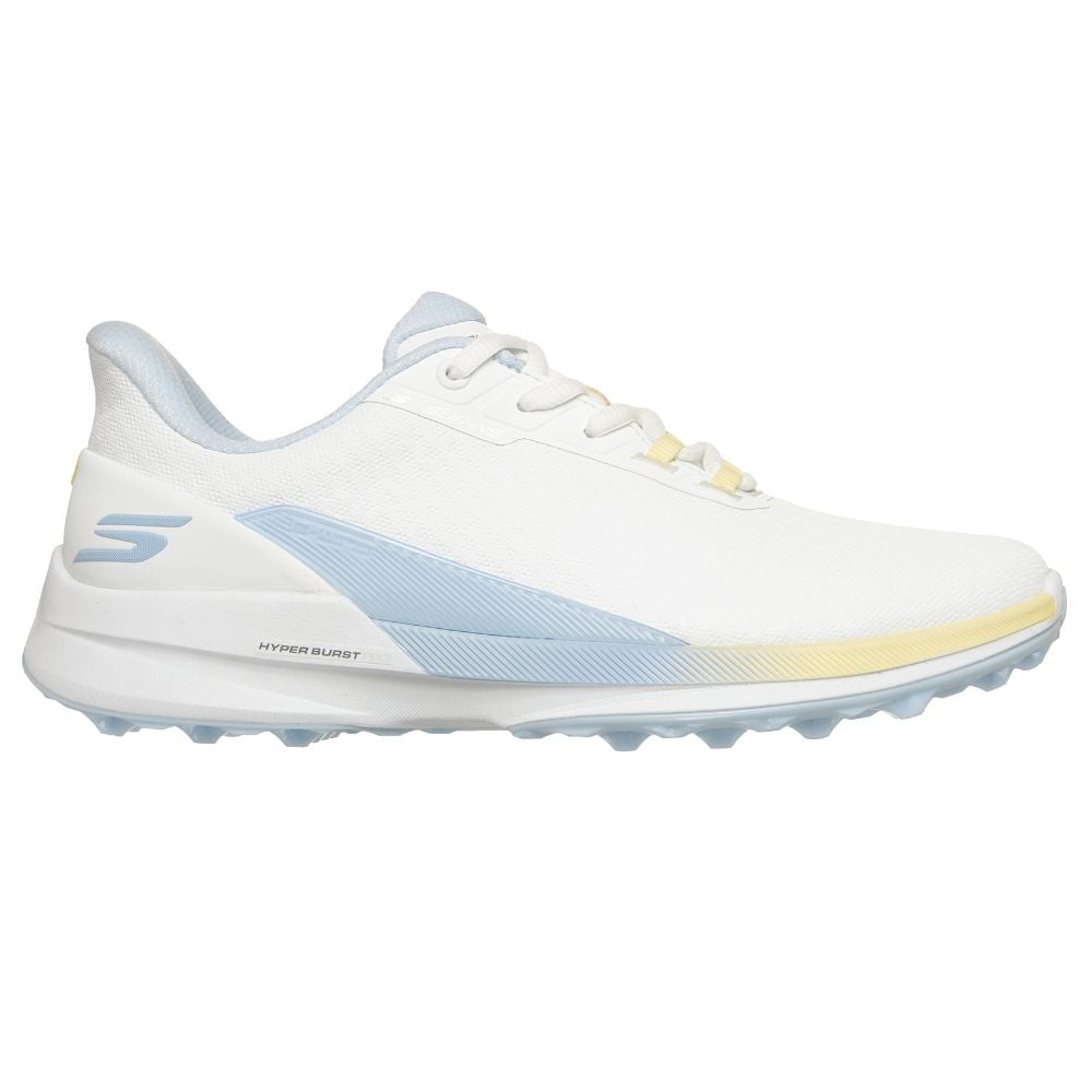 Skechers Pure Slip-In Spikeless Ladies Golf Shoes 2026 - 123147 - White / Light Blue / Yellow White / Light Blue / Yellow 4
