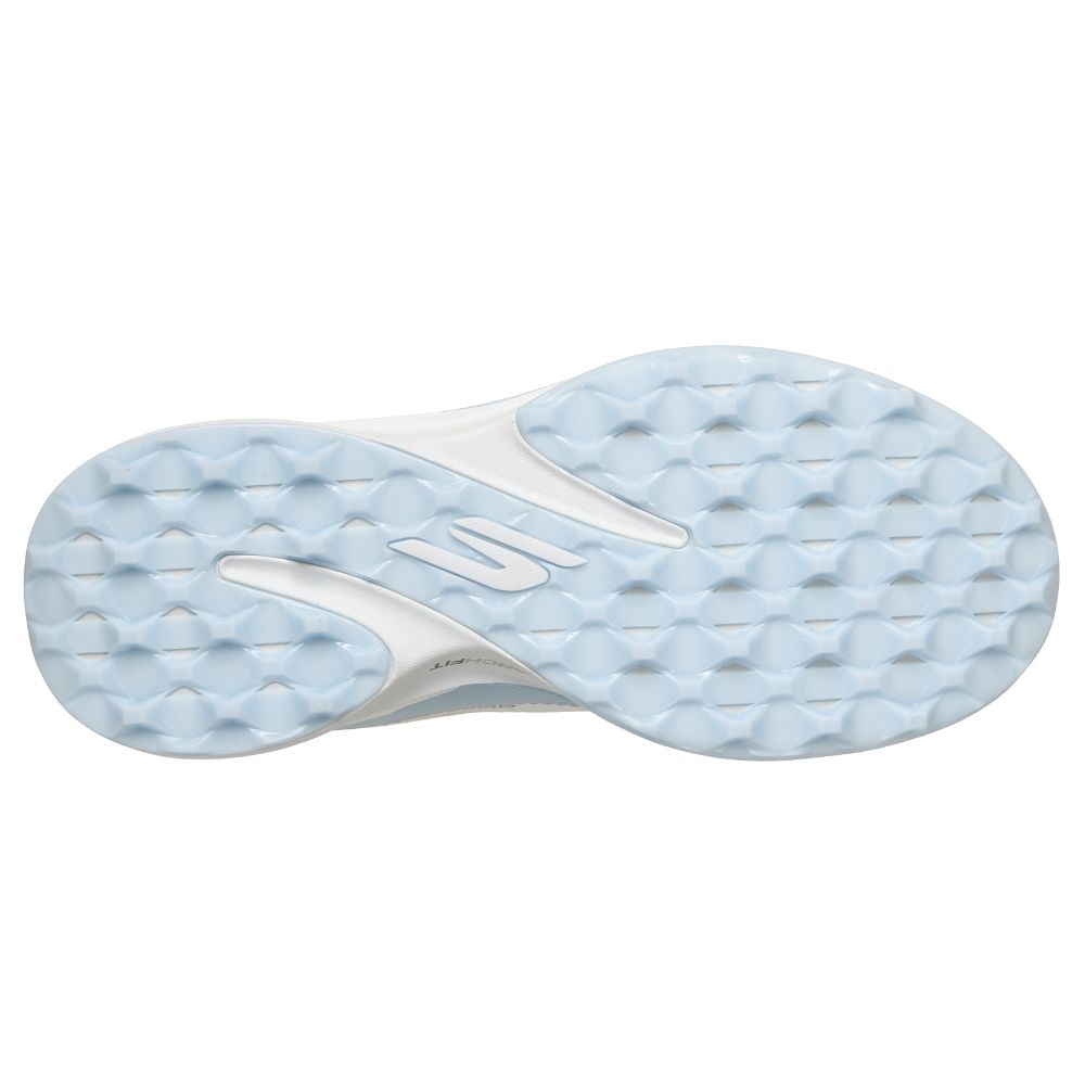 Skechers Pure Slip-In Spikeless Ladies Golf Shoes 2026 - 123147 - White / Light Blue / Yellow