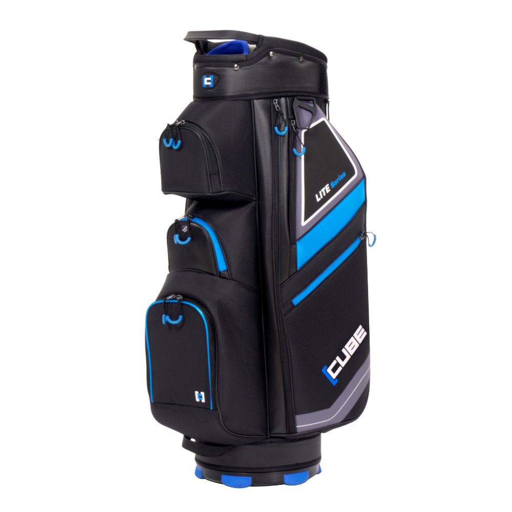 Cube Golf 14 Way Deluxe Cart Bag - Black / Blue Black / Blue