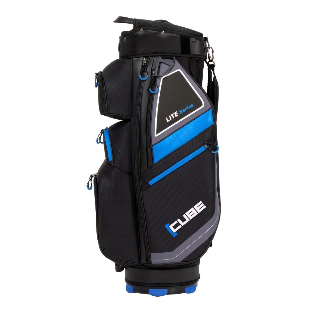 Cube Golf 14 Way Deluxe Cart Bag - Black / Blue
