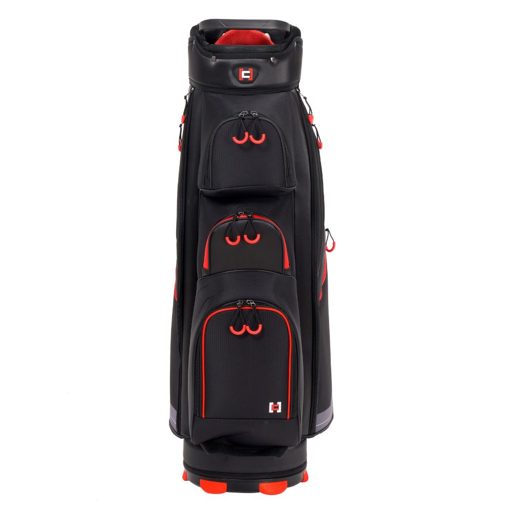 Cube Golf 14 Way Deluxe Cart Bag - Black / Red