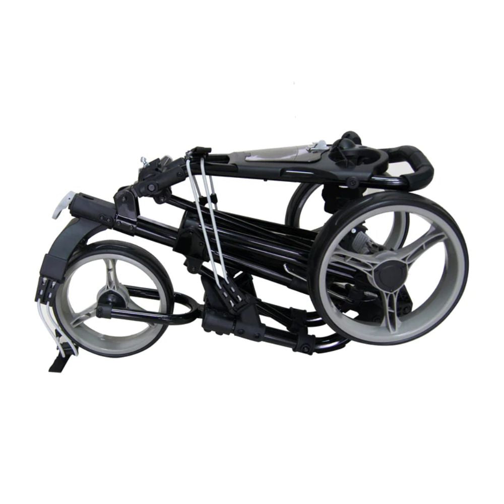 Skymax Qwik Fold 3.0 3 Wheel Golf Trolley - Charcoal + Free Gift
