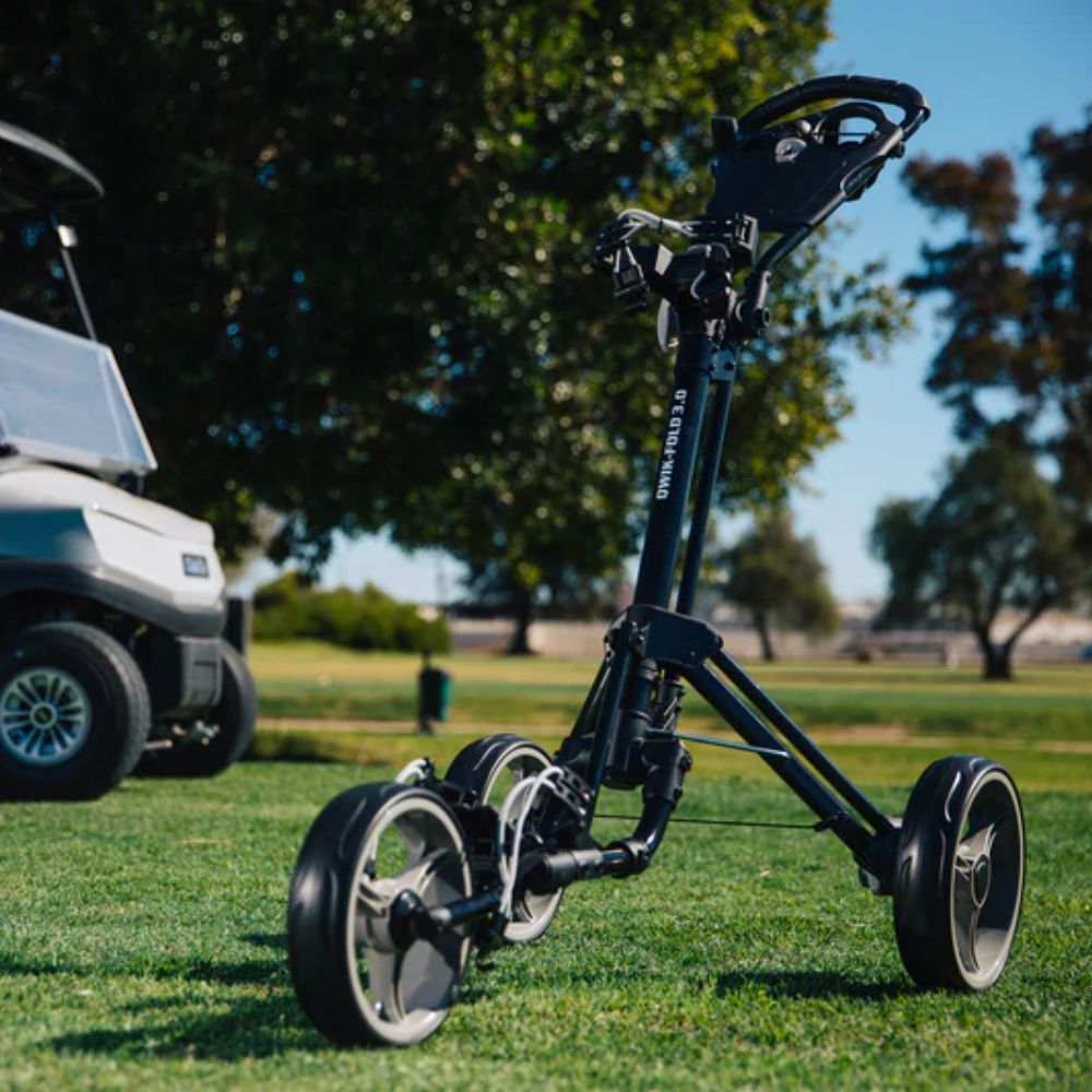 Skymax Qwik Fold 3.0 3 Wheel Golf Trolley - Charcoal + Free Gift
