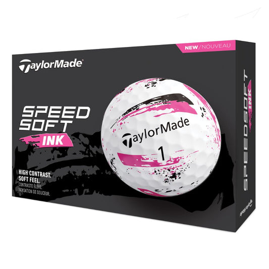 TaylorMade Golf SpeedSoft Golf Balls - Ink Pink Pink