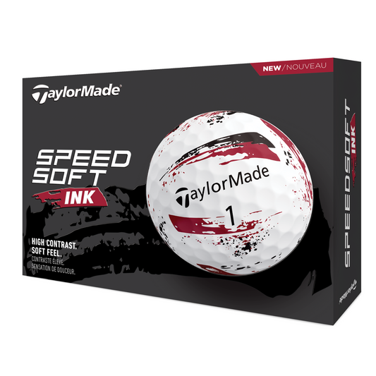 TaylorMade Golf SpeedSoft Golf Balls 2024 - Ink Red   