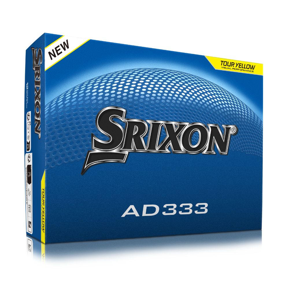 Srixon AD333 12 Golf Balls 2026 - Yellow Yellow