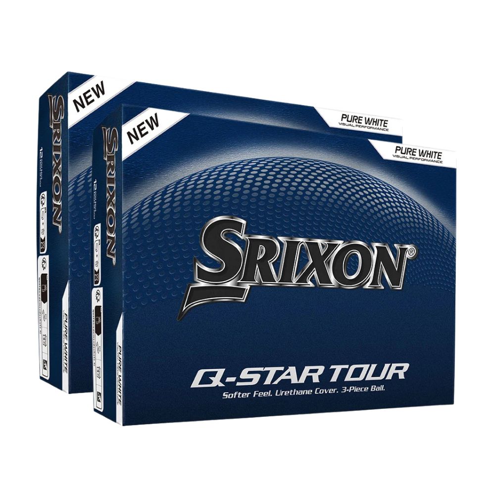 Srixon Q Star Tour Golf Balls 2 Dozen Pack - White Personalised White