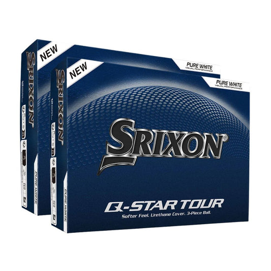 Srixon Q Star Tour Golf Balls 2 Dozen Pack - White Personalised White