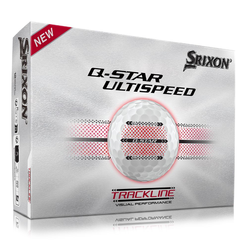 Srixon Q Star Ultispeed Trackline Golf Balls 2 Dozen Pack - White Personalised