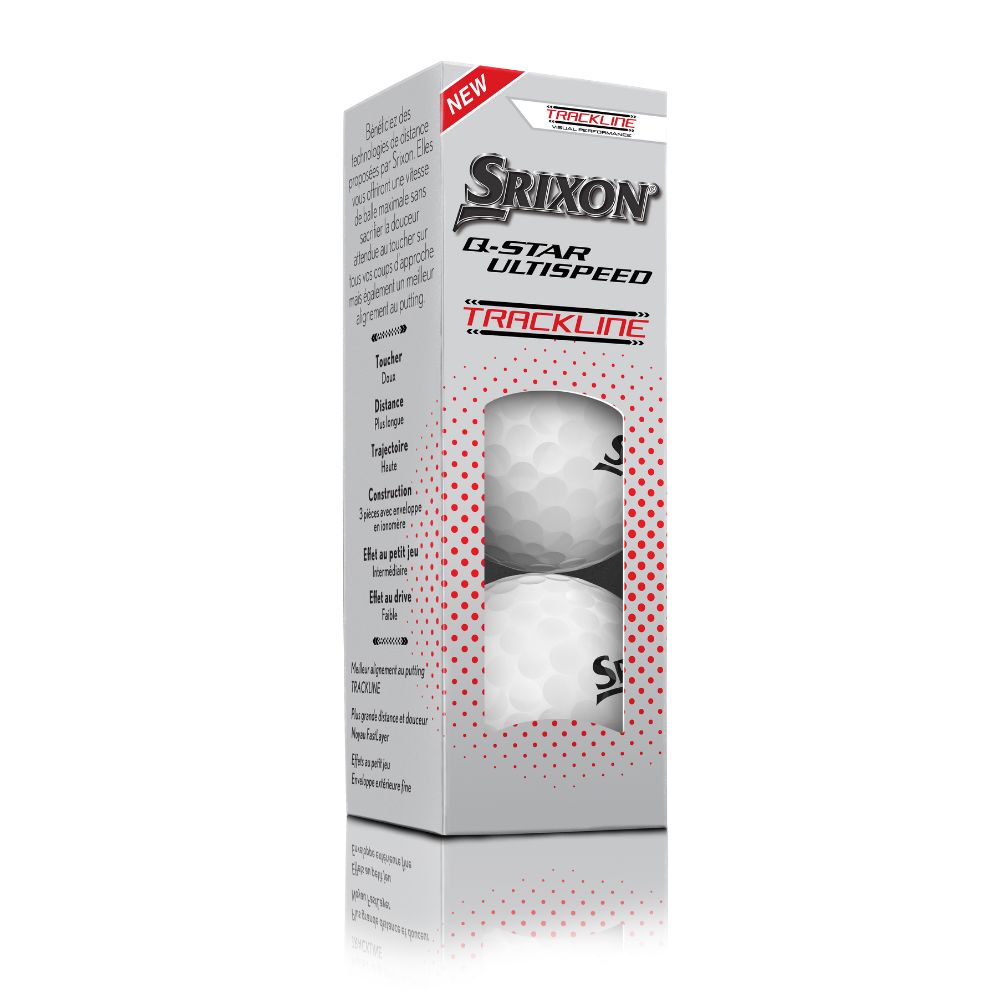 Srixon Q Star Ultispeed Trackline Golf Balls 2 Dozen Pack - White Personalised