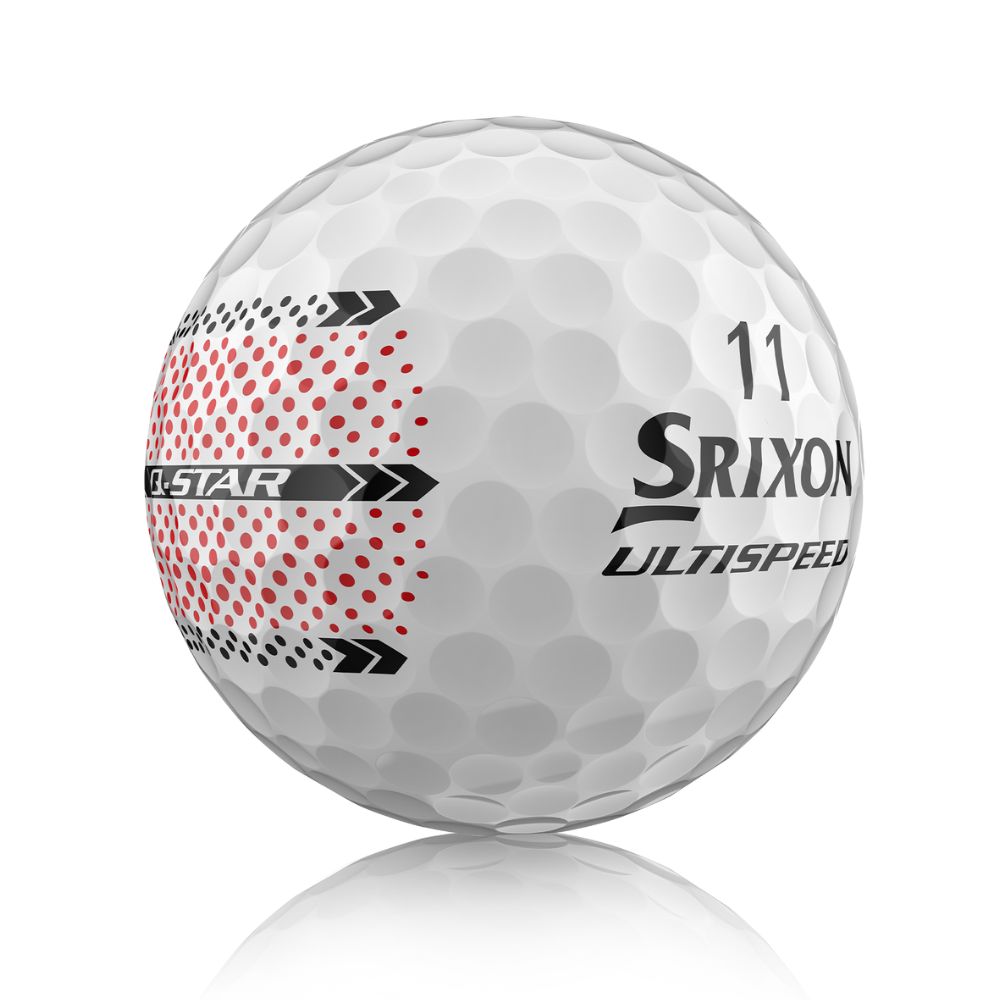 Srixon Q Star Ultispeed Trackline Golf Balls 2 Dozen Pack - White Personalised