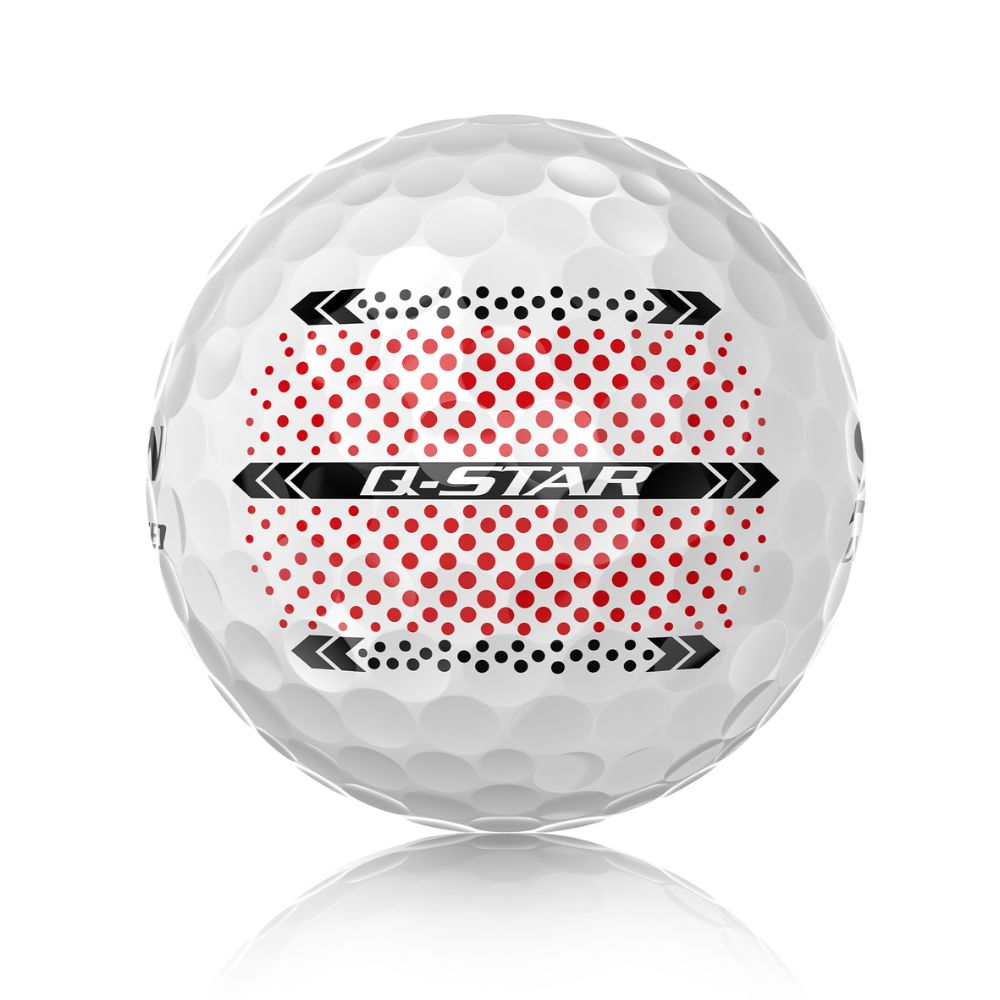 Srixon Q Star Ultispeed Trackline Golf Balls 2 Dozen Pack - White Personalised
