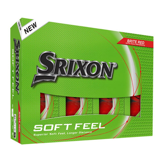 Srixon Soft Feel Brite Golf Balls 2025 - Red Red