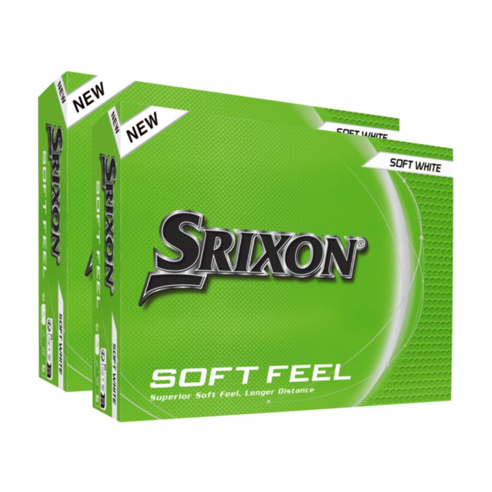 Srixon Soft Feel Golf Balls 2 Dozen Pack - White Personalised White