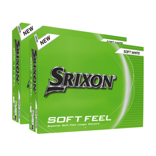 Srixon Soft Feel Golf Balls 2 Dozen Pack - White Personalised White