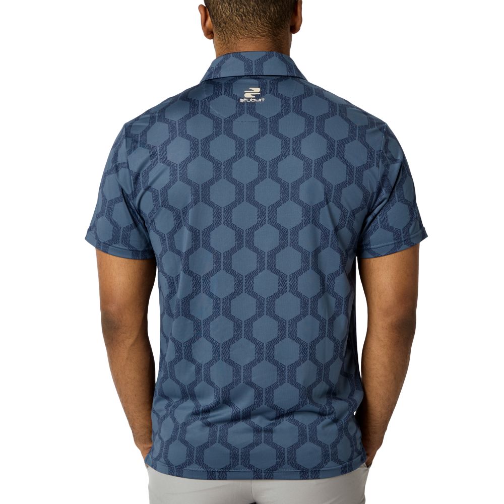 Sturburt Vibe Men's Golf Polo Shirt 2026 - Steel Blue