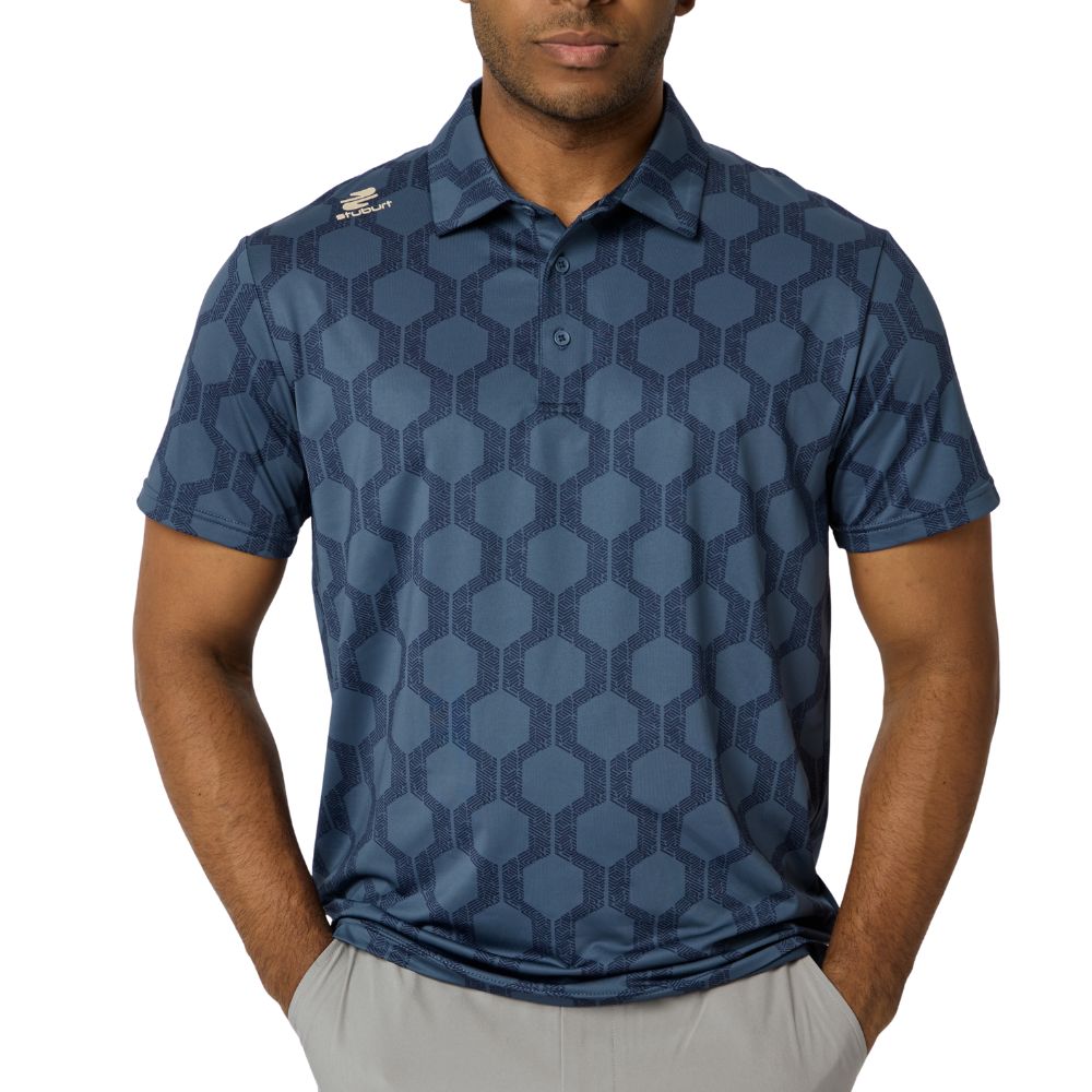 Sturburt Vibe Men's Golf Polo Shirt 2026 - Steel Blue