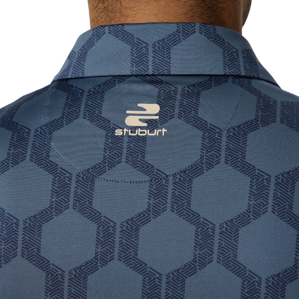 Sturburt Vibe Men's Golf Polo Shirt 2026 - Steel Blue