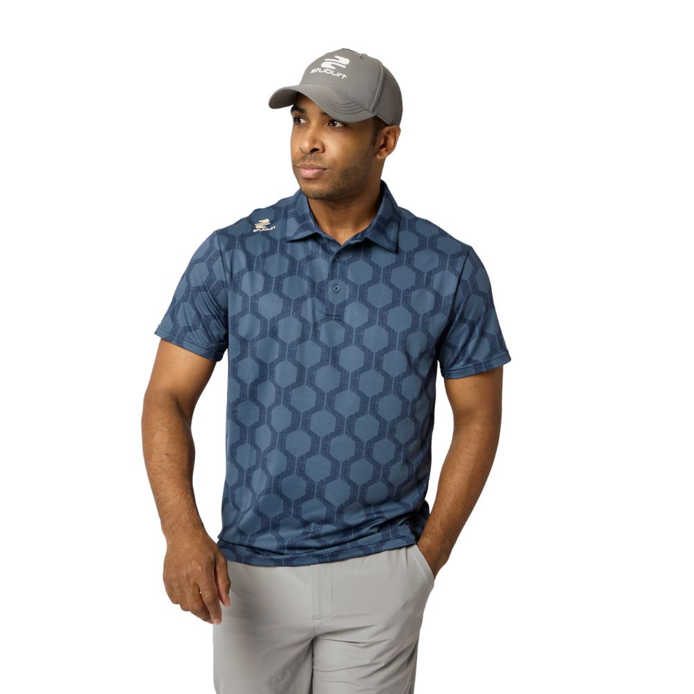 Sturburt Vibe Men's Golf Polo Shirt 2026 - Steel Blue