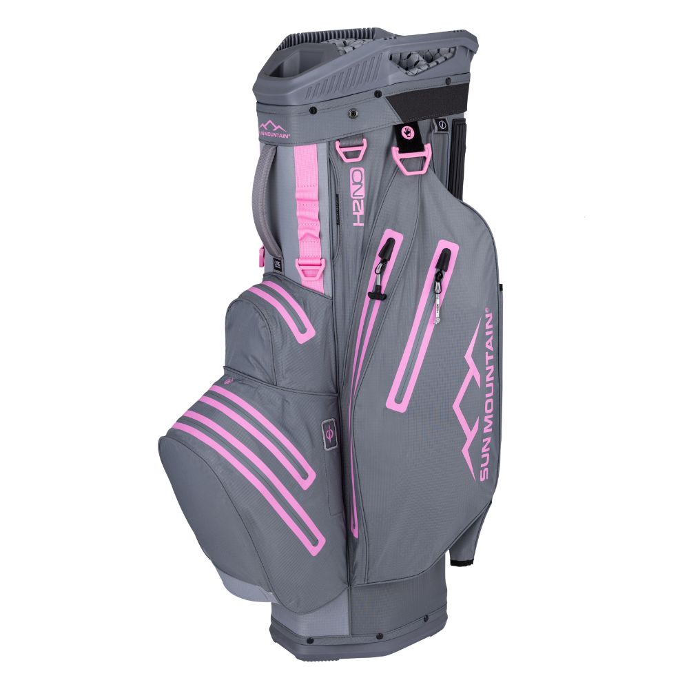 Sun Mountain H2NO Lite 14-Way Cart Bag 2025 - Nickel / Cadet / Pink Nickel / Cadet / Pink