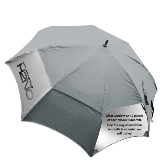Sun Mountain H2NO Vision Double Canopy Umbrella 2025 - Silver Silver