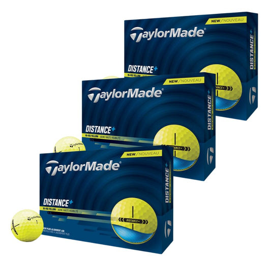 TaylorMade Distance+ Golf Balls 2025 - Yellow - 3 for 2 Offer Yellow