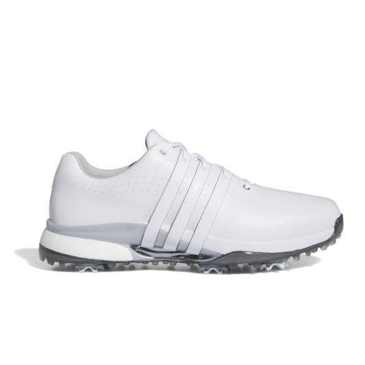 adidas Golf Tour360 Mens Golf Shoes IF0244 + Free Dozen Balls White / White / Silver Metallic 8 