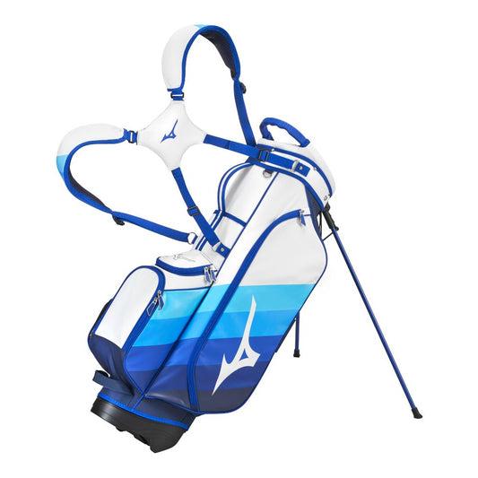 Mizuno Tour Lightweight Stand Bag 2025 - Staff Colours White / Blue