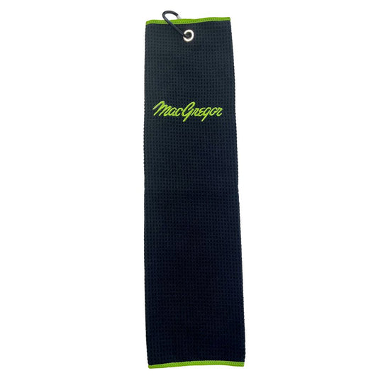 MacGregor Trifold Golf Towel - Black / Green Black / Green