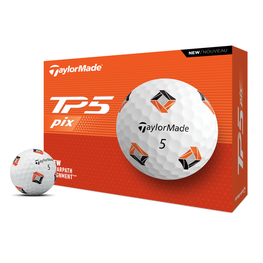 TaylorMade TP5 Pix 3.0 Golf Balls 2024 - White   