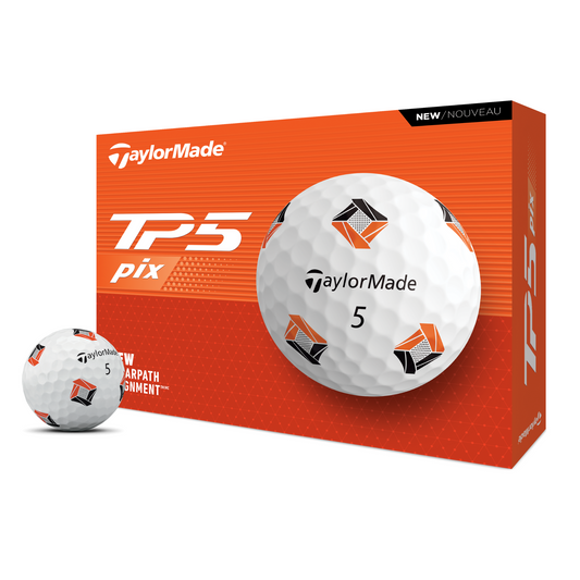 TaylorMade TP5 Pix 3.0 Golf Balls - White White