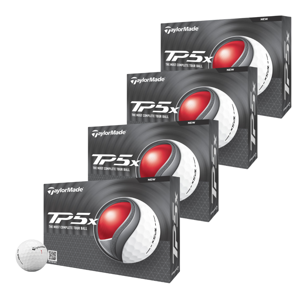 TaylorMade TP5x Golf Balls 3 Dozen + 1 Dozen FREE Pack - White