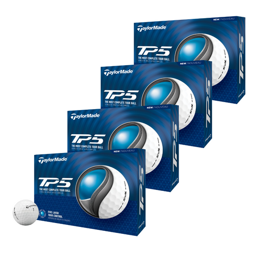 TaylorMade TP5 Golf Balls 3 Dozen + 1 Dozen FREE Pack - White