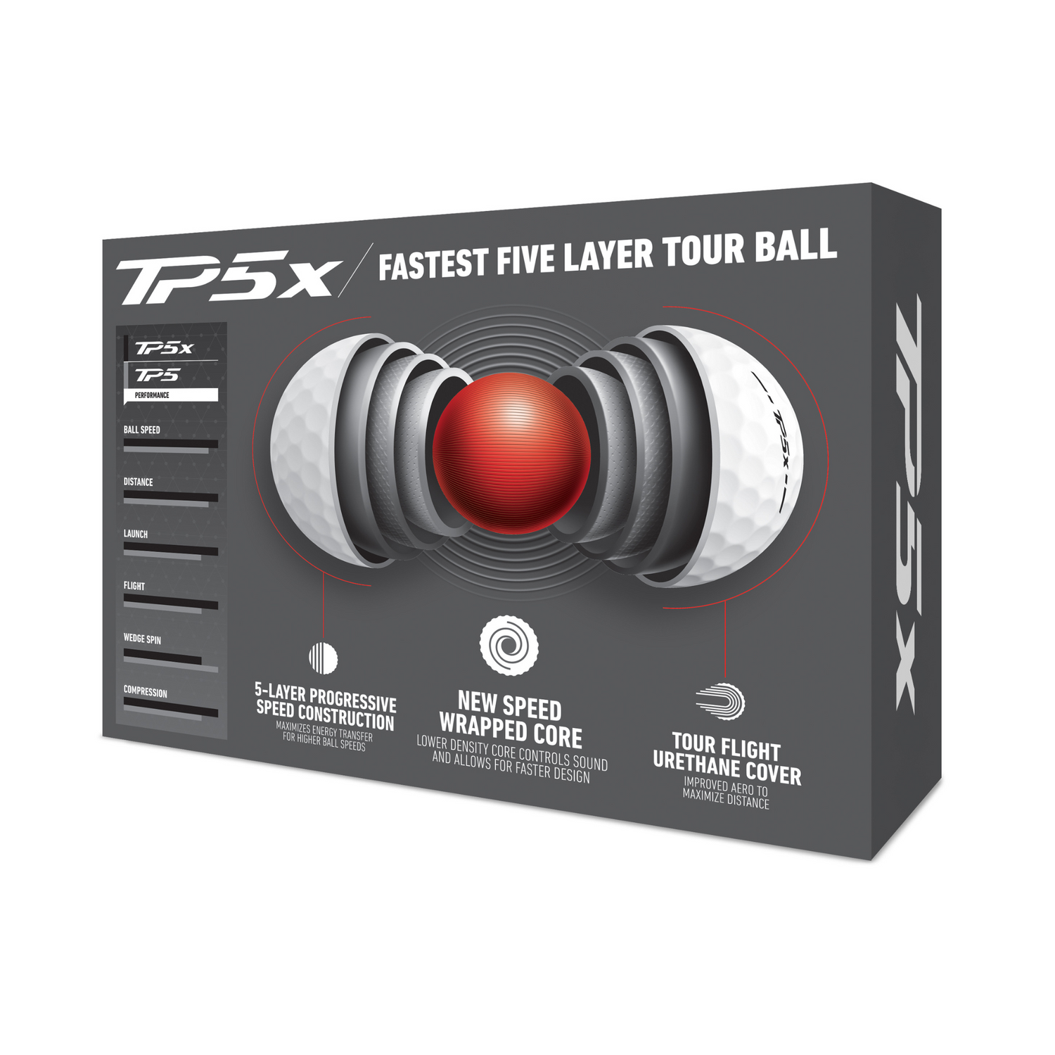 TaylorMade TP5x White Golf Balls - 4 For 3 Personalised Offer