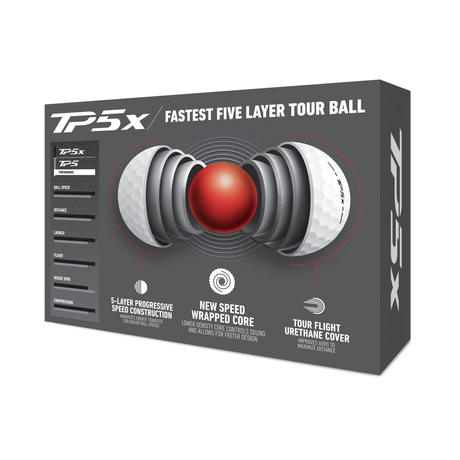 TaylorMade TP5x Golf Balls 2024 - White   