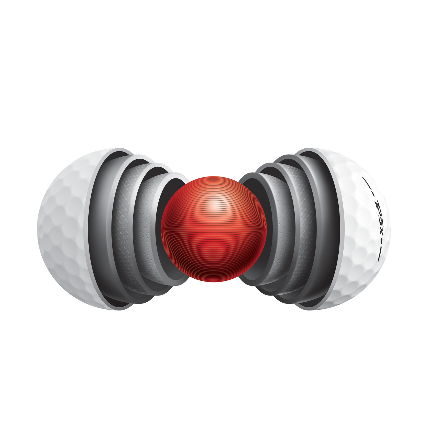 TaylorMade TP5x Golf Balls 2024 - White   