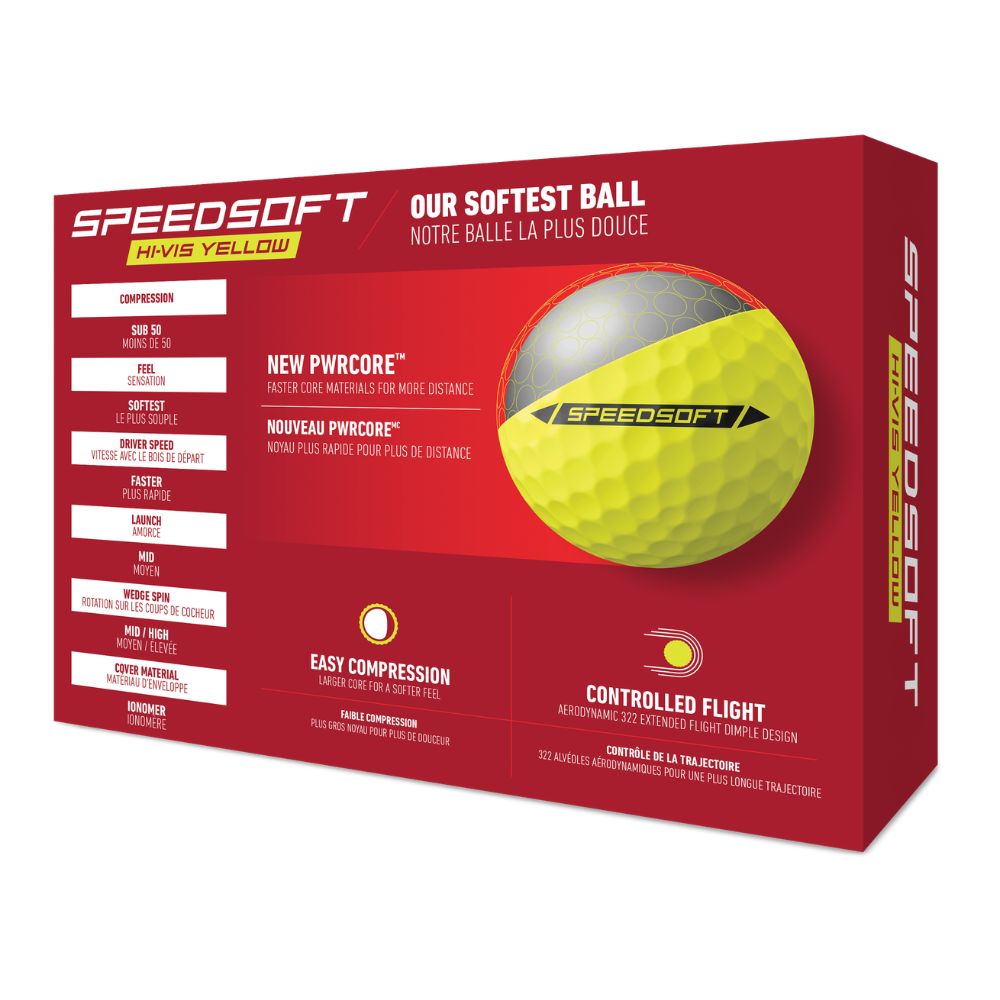 TaylorMade SpeedSoft Golf Balls - Yellow