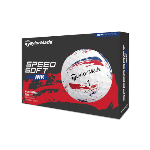 TaylorMade SpeedSoft Ink Golf Balls 2026 - Ink Blue / Red Blue/ Red