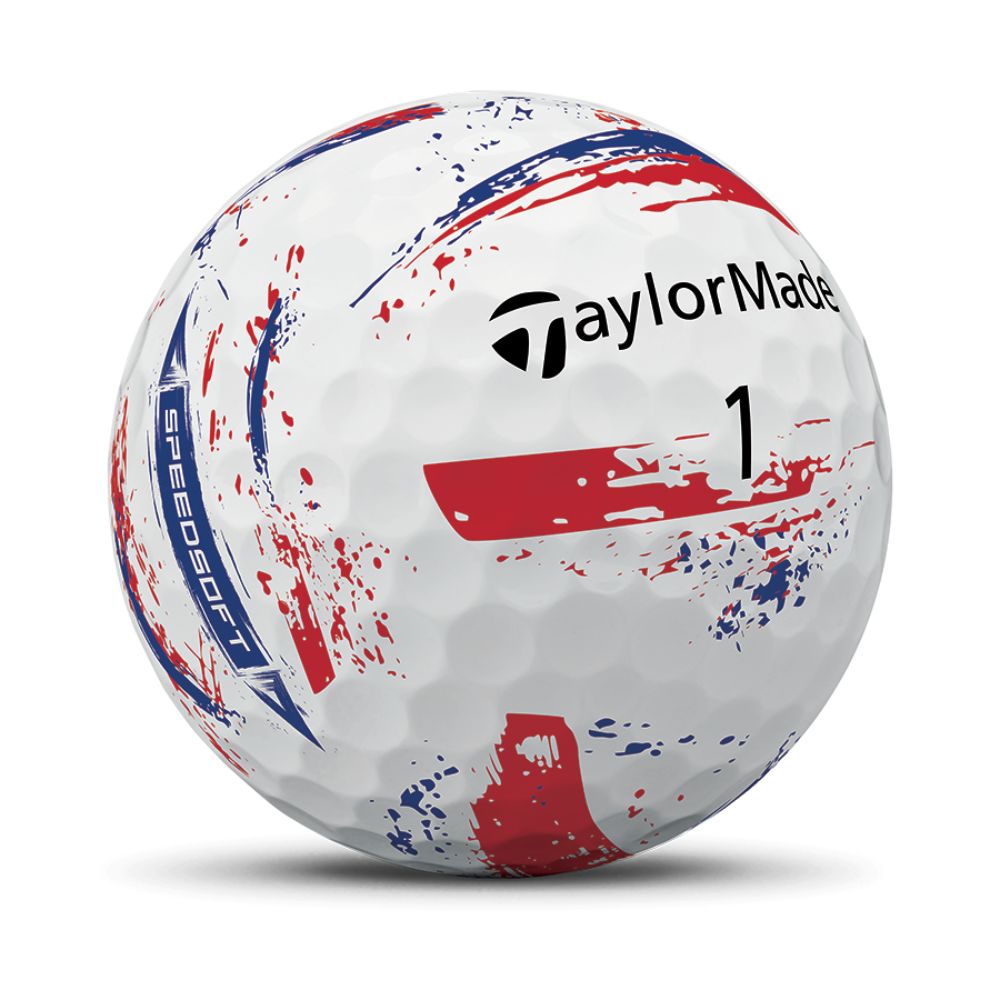 TaylorMade SpeedSoft Ink Golf Balls 2026 - Ink Blue / Red