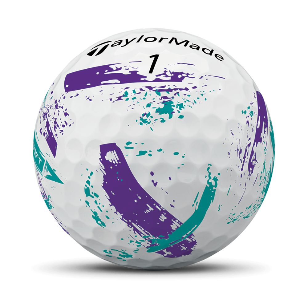 TaylorMade SpeedSoft Ink Golf Balls 2026 - Ink Purple / Teal